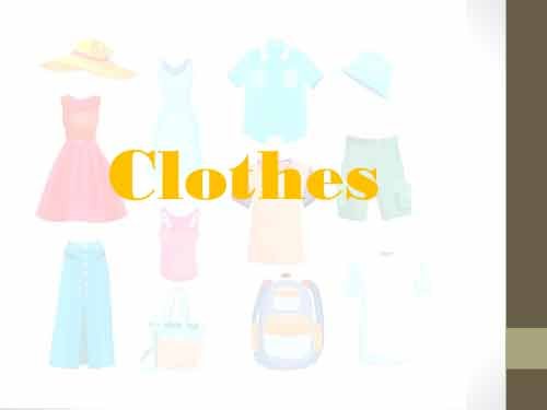 clothes flashcards